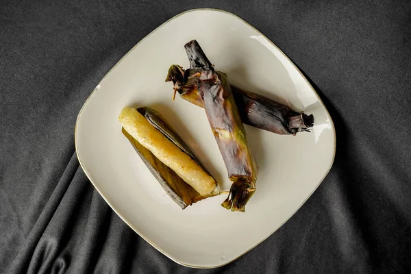 Gogos Είναι Ένα Τρόφιμο Από Λευκό Μαύρο Κολλώδες Ρύζι Αναμεμειγμένο — Φωτογραφία Αρχείου