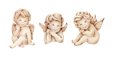 Eski melek aşk tanrısı seti izole edildi