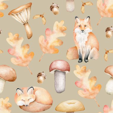 Sonbahar Ormanı. Tilki deseni.