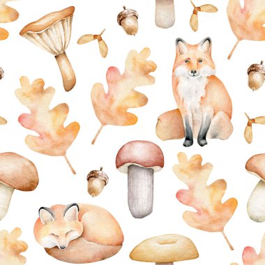 Sonbahar Ormanı. Tilki deseni.