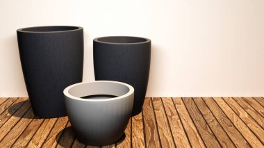 Köhne bir çömlek sürahisi şeklinde kadim dekoratif seramik vazo, 3D yüksek kaliteli görüntü..