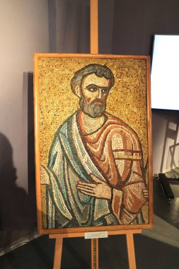 Ukrayna, Kyiv 'deki Mikhailovsky Zlatoverhii Manastırı' nın klasik mozaikleri