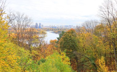 Ukrayna, Kyiv 'deki Pechersk bölgesinden Kyiv Panoraması 