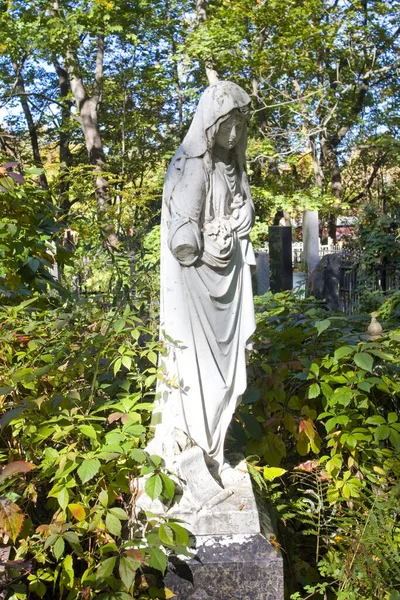 Antique Sculpture Headstone Old Grave Baikove Cemetery Kyiv Ukraine — Stock Photo, Image
