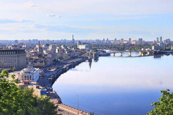 Kijev Városkép Panoráma Podil Ukrajna — Stock Fotó