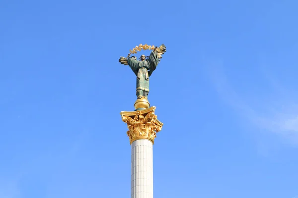 Pomnik Niepodległości Ukrainy Placu Niepodległości Lub Majdan Kijowie Ukraina — Zdjęcie stockowe