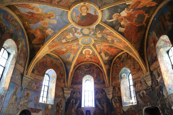 Wnętrze Kościoła Zbawiciela Berestovie Xvii Wieku Kijowie Ukraina — Zdjęcie stockowe