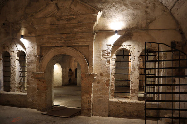 Dungeons under Holy Trinity Cathedral in Lutsk, Ukraine