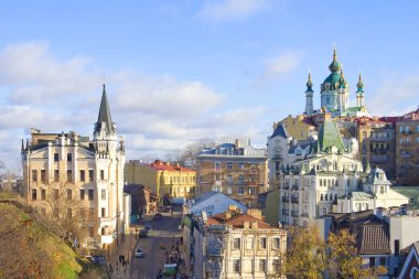 Ukrayna, Kyiv 'deki Aziz Andrew Kilisesi ve Richard' ın Şatosu