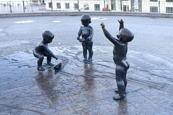 Monument to the little founders of Kyiv, Ukraine