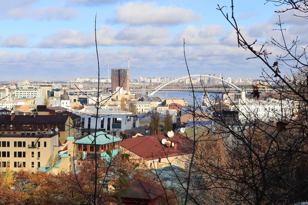 Panorama Paysage Urbain Kiev Depuis Podil Ukraine — Photo