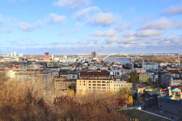 Киевская Городская Панорама Подола Украина — стоковое фото