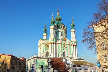 Andreevsky Spusk 'taki St. Andrew Kilisesi Kyiv, Ukrayna' da