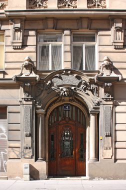  Viyana, Avusturya Eski Şehir eski tarihi binanın zengin dekorasyon