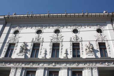  Viyana, Avusturya Eski Şehir eski tarihi binanın zengin dekorasyon