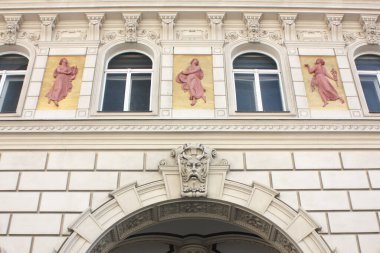 Viyana, Avusturya Eski Şehir eski tarihi binanın zengin dekorasyon