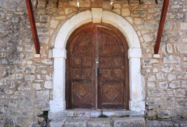 Door of Monastery of Saint George in Ksamil, Albania