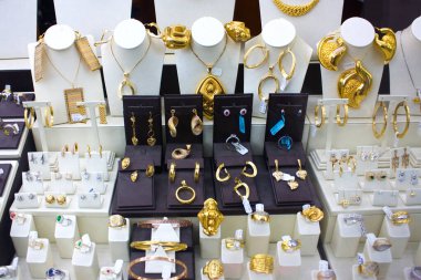 Display window of a diamond shop in Antwerp, Belgium