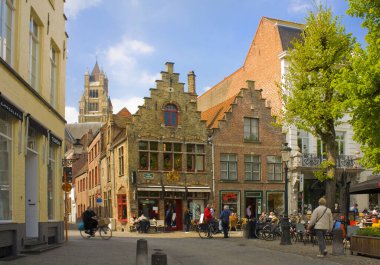 Medieval houses in downtown in Brugge, Belgium