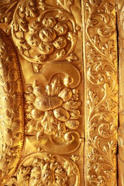 Fragment of gold door in St. Sophia Cathedral in Kyiv, Ukraine