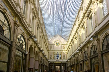 Interior of Galeries Royales Saint-Hubert in Brussels