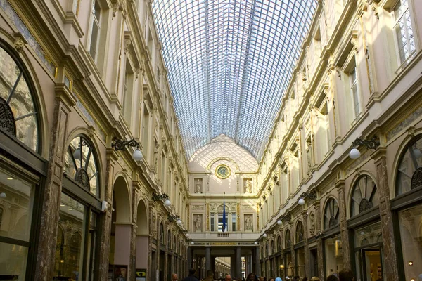 Interior Galeries Royales Saint Hubert Brussels — Stock Photo, Image