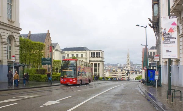 stock image  Urban life on the street of Old Town in Brussels, Belgium