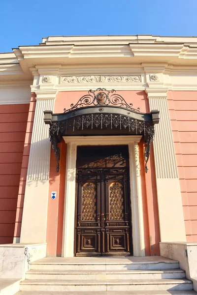 Reiche Dekoration Der Holztür Eines Alten Hauses Odessa Ukraine — Stockfoto