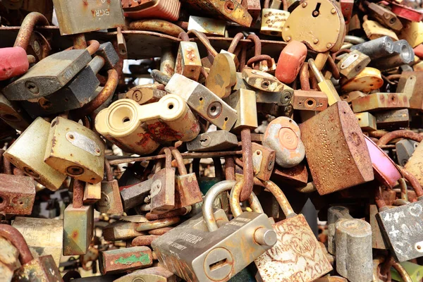 Background with old padlocks for valentine day