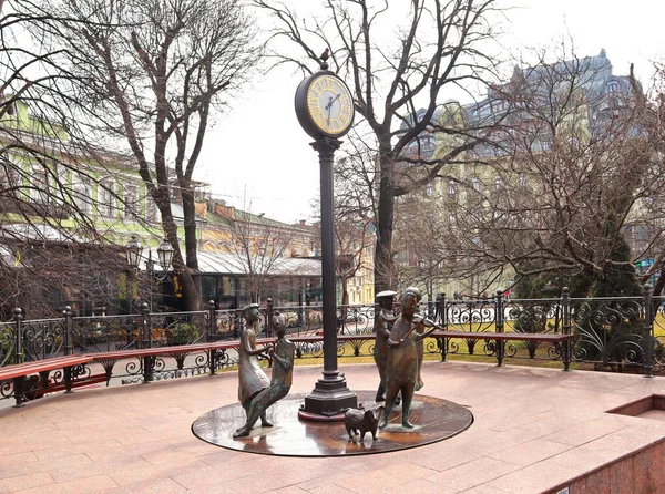 Skulpturala Sammansättning Odesa Time Stadsträdgården Odessa Ukraina — Stockfoto