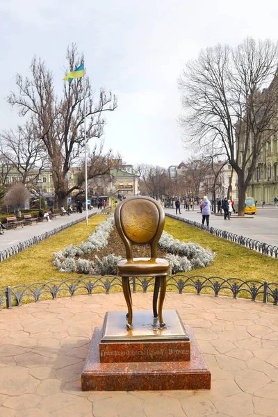 Odessa Ukrayna Yazarlar Anıtı Ilf Petrov — Stok fotoğraf