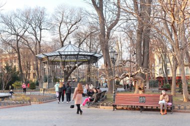 Odessa, Ukrayna 'daki Şehir Parkı' nda Çardak