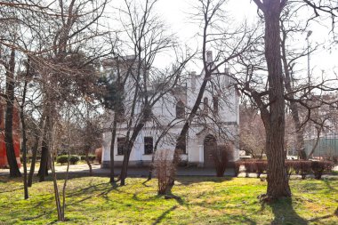 Ukrayna 'nın Odessa kentinde Karadeniz kıyısındaki eski bir kır evi.