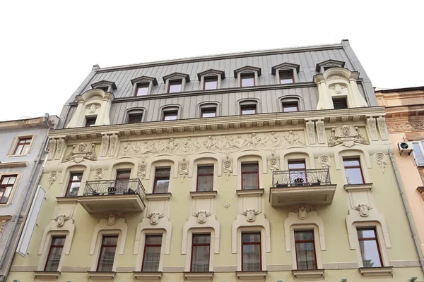 Reiche Dekoration Des Alten Hauses Der Innenstadt Von Odessa Ukraine — Stockfoto