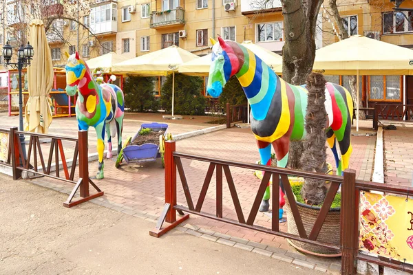 Уличное Кафе Центре Одессы Украина — стоковое фото