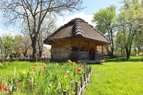 Celeiro Tradicional Ucraniano Século Skansen Pirogovo Kiev Ucrânia — Fotografia de Stock