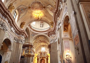 Krakow, Polonya 'daki St. Anne Kilisesi' nin İçi