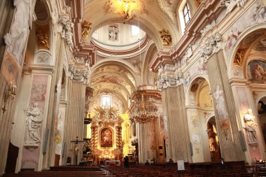 Krakow, Polonya 'daki St. Anne Kilisesi' nin İçi