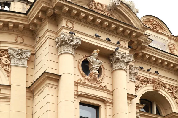 Фрагмент Театра Юлиуша Словацкого Кракове Польша — стоковое фото
