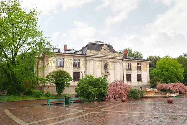 Sociedade Amigos Belas Artes Palácio Arte Cracóvia Polônia — Fotografia de Stock
