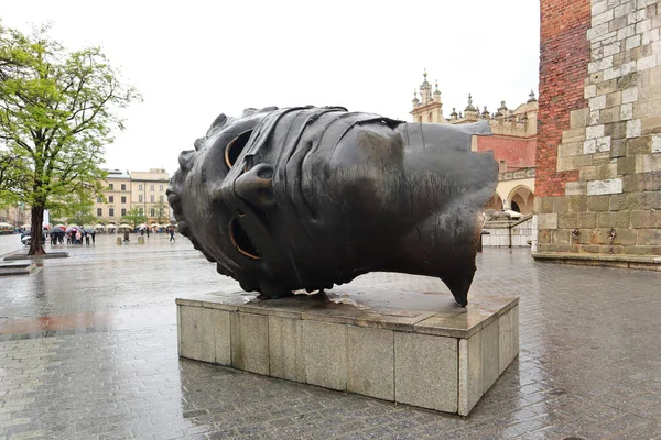 Eros Bendato Bronzen Standbeeld Grote Markt Krakau Polen — Stockfoto