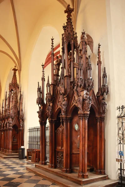 Krakow Polonya Daki Aziz Kutsal Üçlü Dominik Bazilikası Nın Içi — Stok fotoğraf