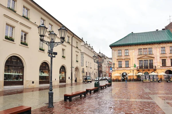 Kleiner Markt Maly Rynek Der Innenstadt Von Krakau Polen — Stockfoto