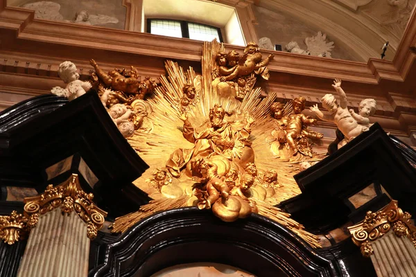 stock image Interior of  Church Of St Anne in Krakow, Poland