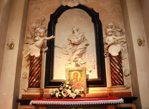 Wnętrze Kościoła Anny Krakowie Polska — Zdjęcie stockowe