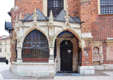 Krakow, Polonya şehir merkezindeki St. Barbary Kilisesi