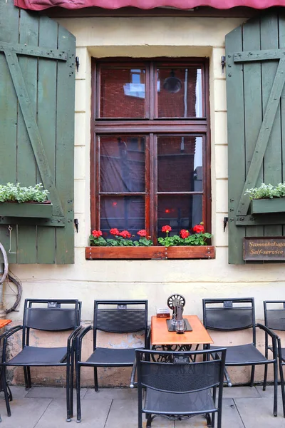 Café Callejero Kazimierz Antiguo Barrio Judío Cracovia Polonia — Foto de Stock
