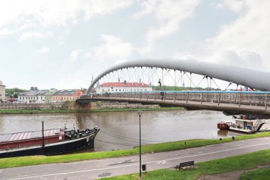  Krakow, Polonya 'daki Peder Bernatka yaya köprüsü.