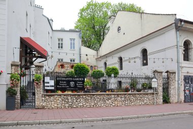 Kazimierz 'deki Sinagog Kupa - Krakow, Polonya' daki eski Yahudi mahallesi