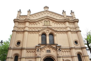 Kazimierz 'deki Tempel Sinagogu - Krakow, Polonya' daki eski Yahudi mahallesi